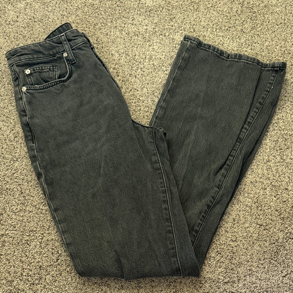 BDG stretch high rise flare black jeans size 26